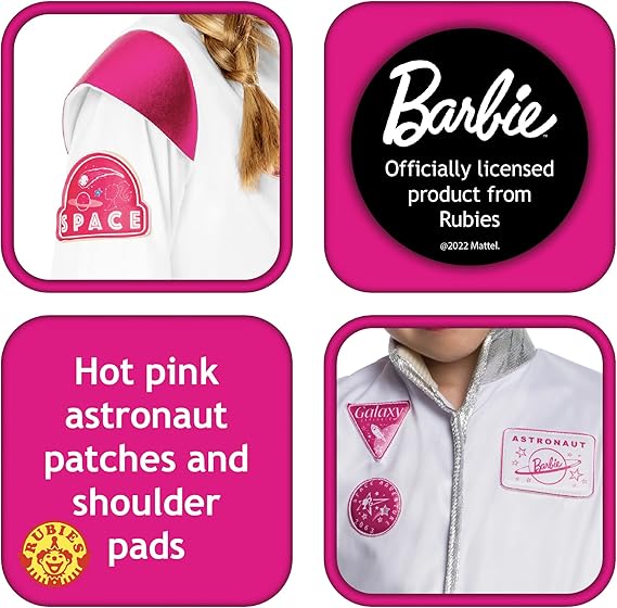 Rubies Barbie Astronaut Costume Small 700977-S — image 3