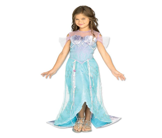 Rubies Deluxe Mermaid Costume Girls Medium 882719-M — image 1