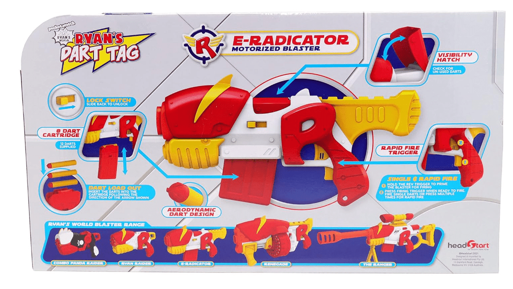 Ryan's World Foam Dart Tag E - Radicator Motorized Blaster 20483 - Colorland Toys