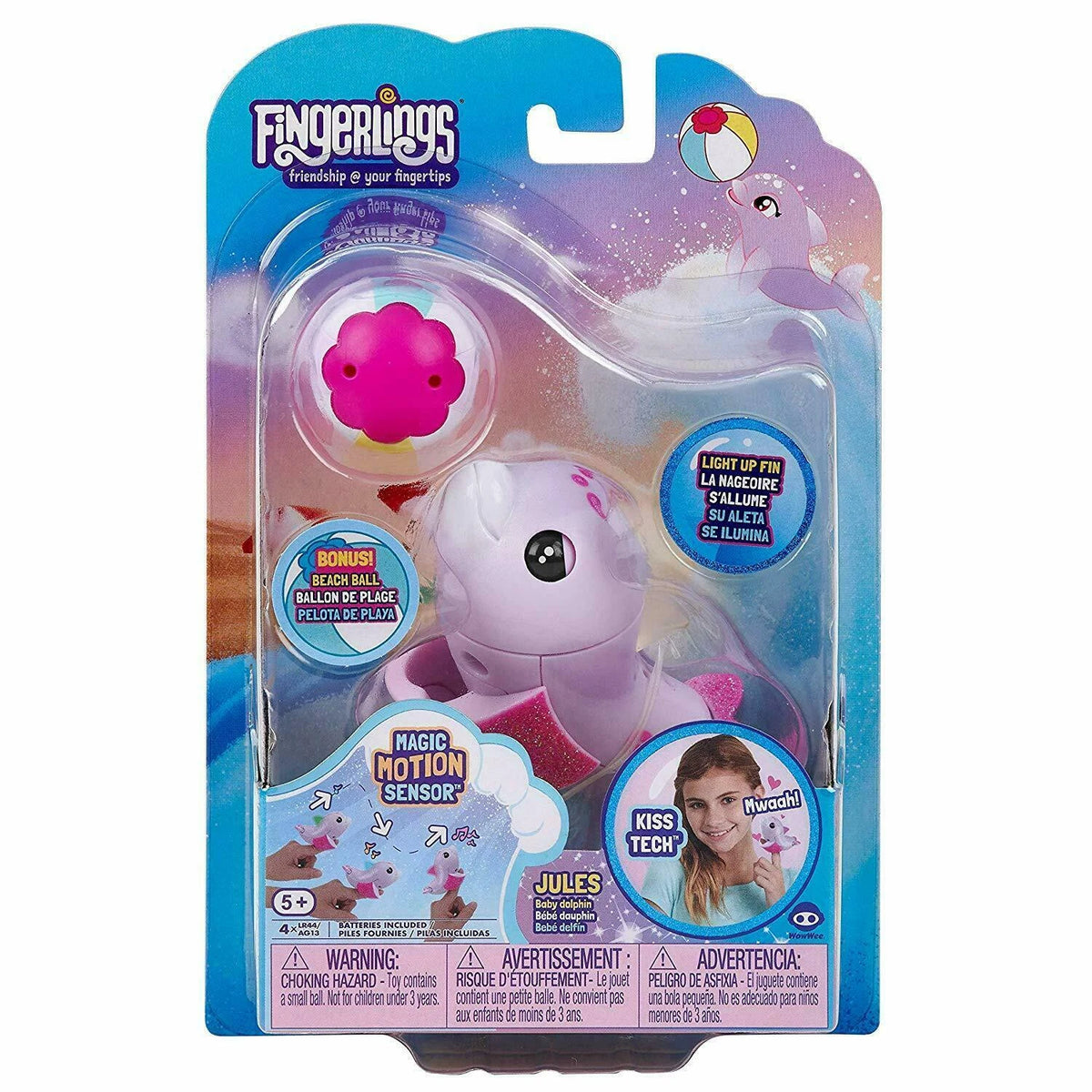 Fingerlings Baby Light-up Dolphin - Jules (Pink) 3665 — image 1