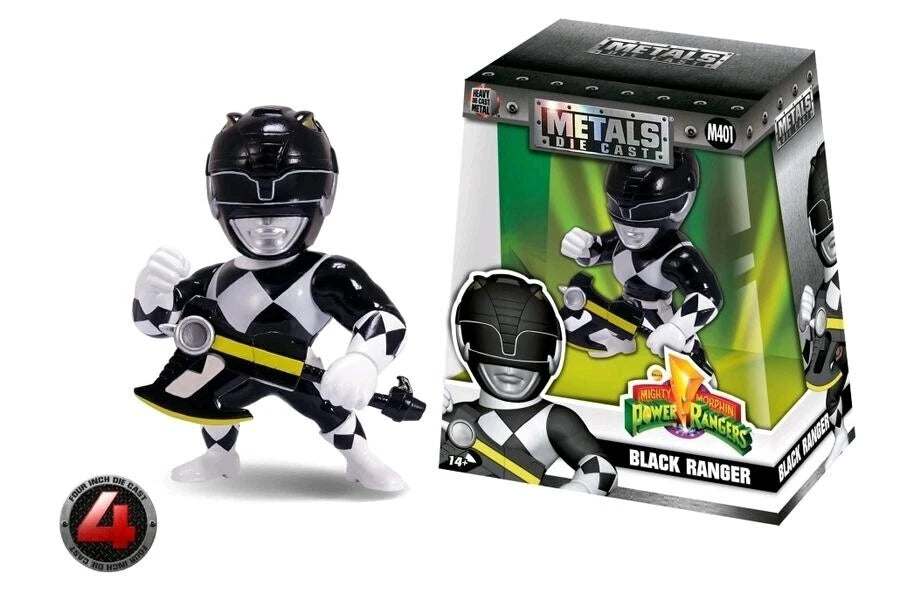 Power Rangers Black Ranger 4" Metals 98126-31 - Colorland Toys
