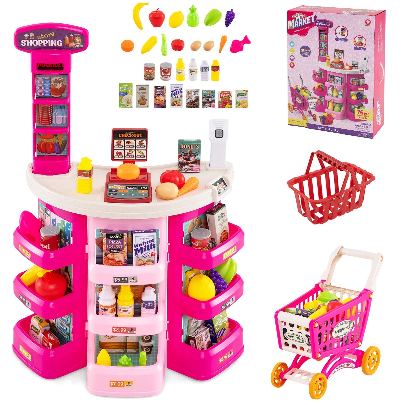 Kids Super Market Shopping Play Set 922-195 - Colorland Toys