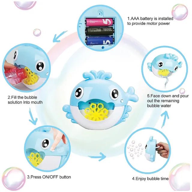 Sam Toys Whale Bubble Machine With Light & Sounds - Colorland Toys