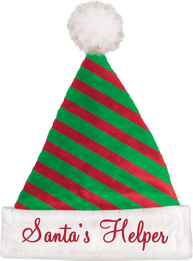 Santa`S Helper Striped Felt Hat 392043 — image 1