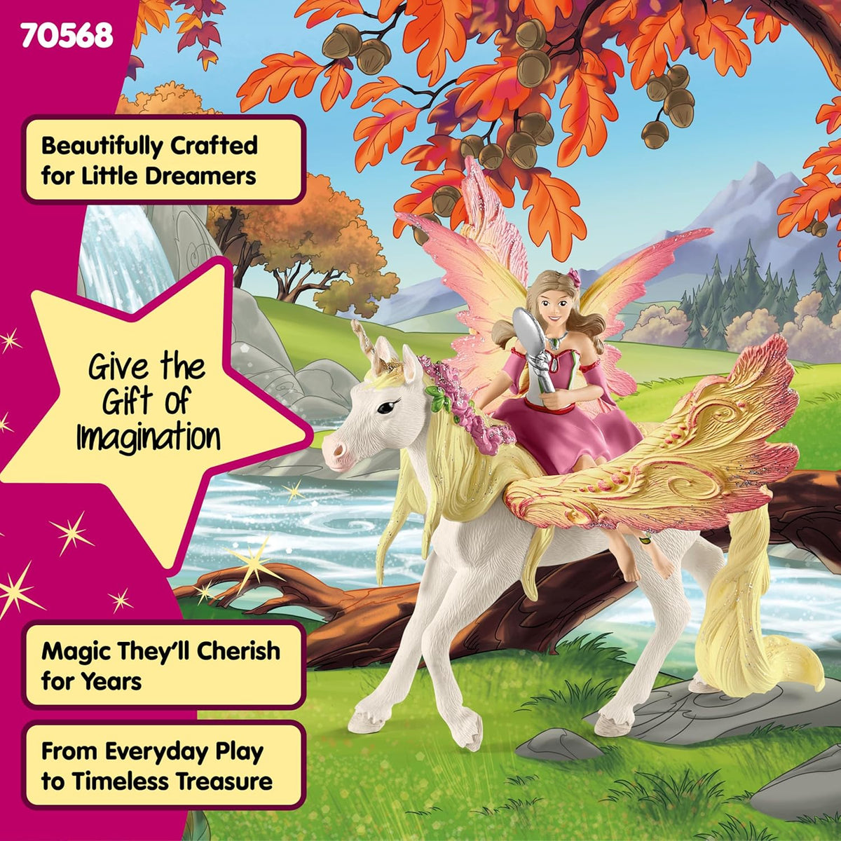 Schleich bayala Fairy Feya with Pegasus Unicorn Toy, Ages 5+ — image 7