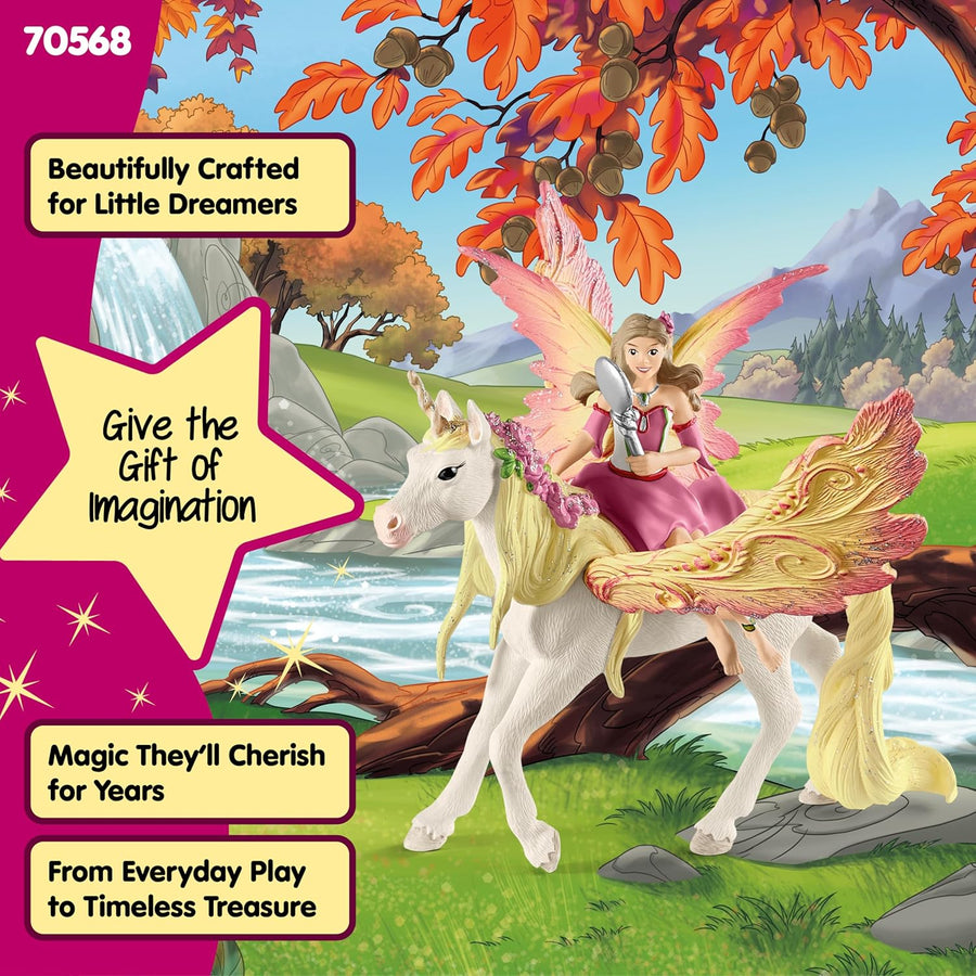 Schleich bayala Fairy Feya with Pegasus Unicorn Toy, Ages 5+ — image 7