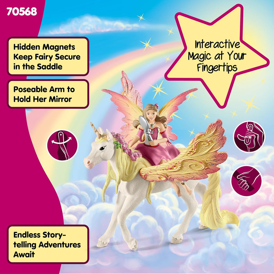 Schleich bayala Fairy Feya with Pegasus Unicorn Toy, Ages 5+ — image 5