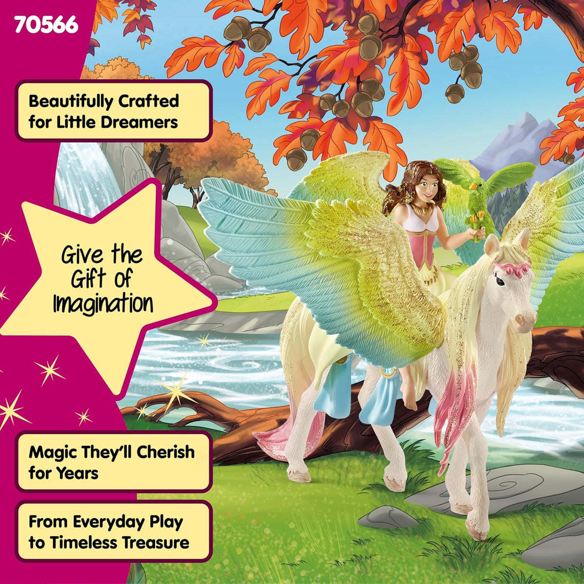 Schleich Bayala Surah & Pegasus 3-Piece Fairy Toy Set | Ages 5+ — image 4