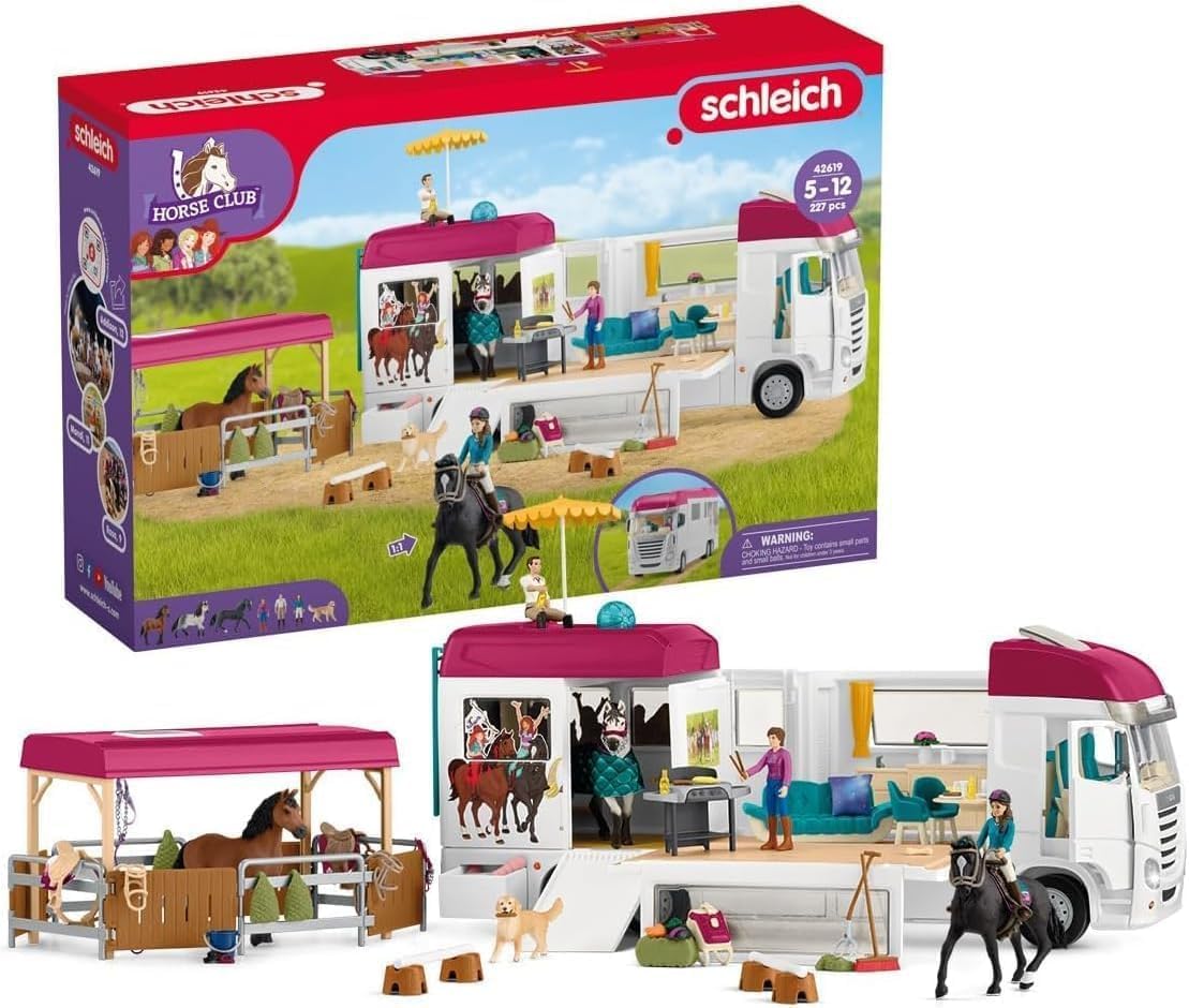Schleich Horse Club 227PC Lisa Transporter Playset – Horse Toy Set — image 1