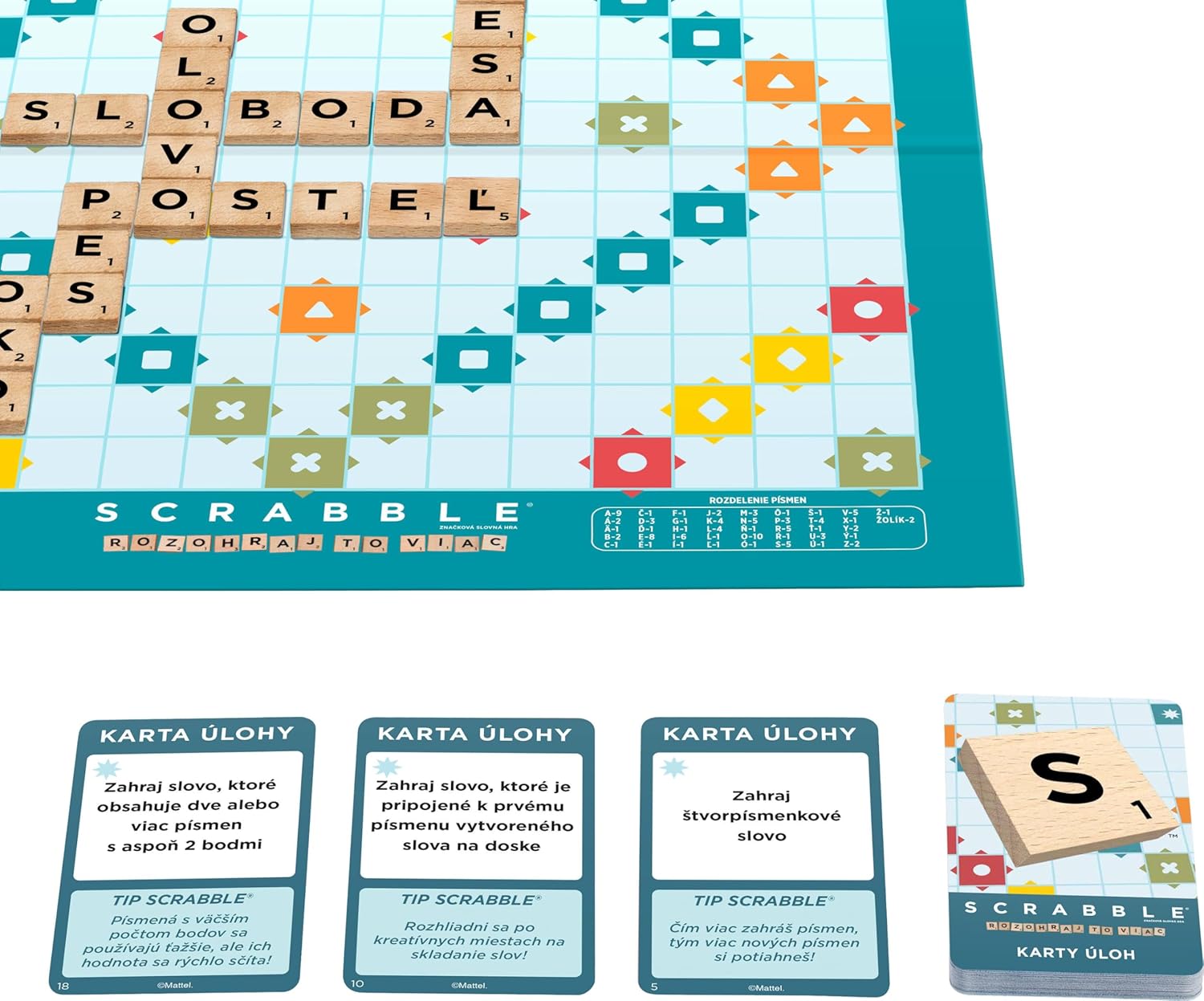 Scrabble Wooden Tiles English JGR61 - Colorland Toys