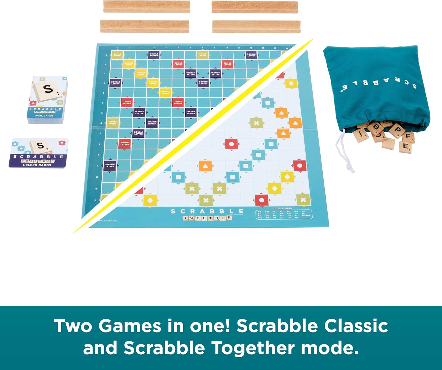 Scrabble Wooden Tiles English JGR61 - Colorland Toys