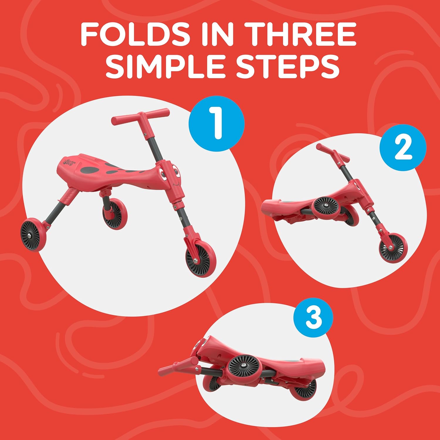 Scuttlebug Beetle 3 - Wheel Foldable Ride - On Trike - Colorland Toys