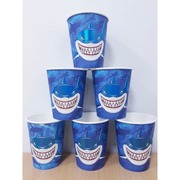 Shark Paper Cups 6 Pcs — image 1