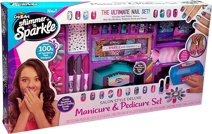Shimmer N Sparkle Salon Style Deluxe Manicure & Pedicure SNS - 65590 - Colorland Toys