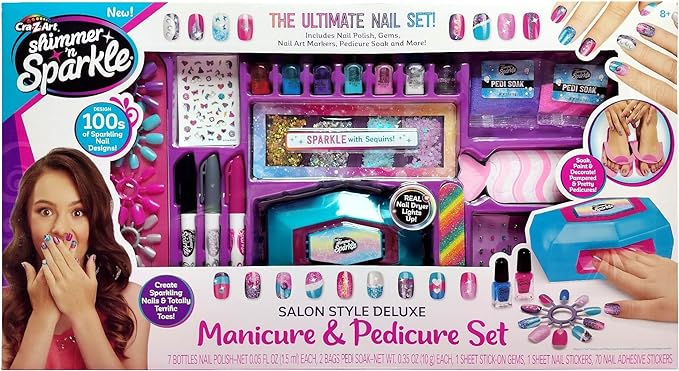 Shimmer N Sparkle Salon Style Deluxe Manicure & Pedicure SNS - 65590 - Colorland Toys