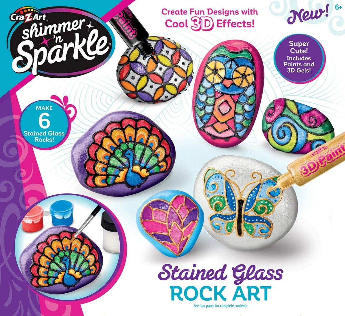 Shimmer N Sparkle Stained Glass Rock Art — image 1