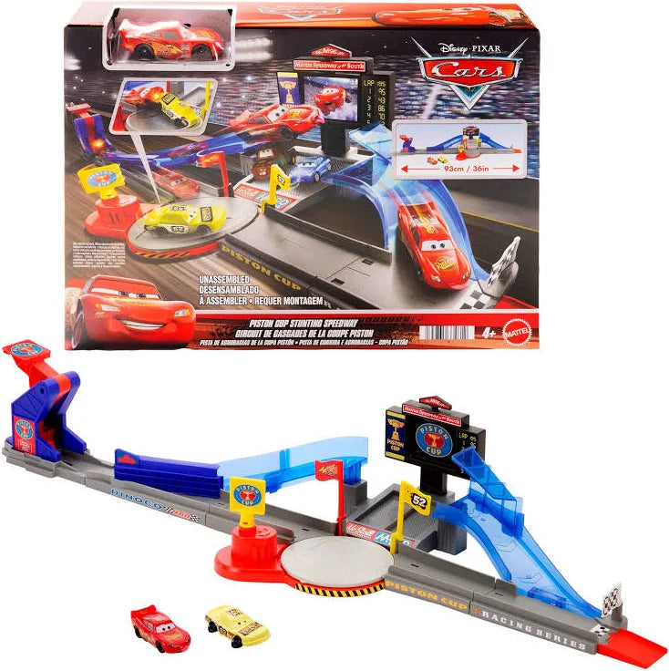 Disney And Pixar Cars Piston Cup Stunting Speedway Playset JHL42 - Colorland Toys