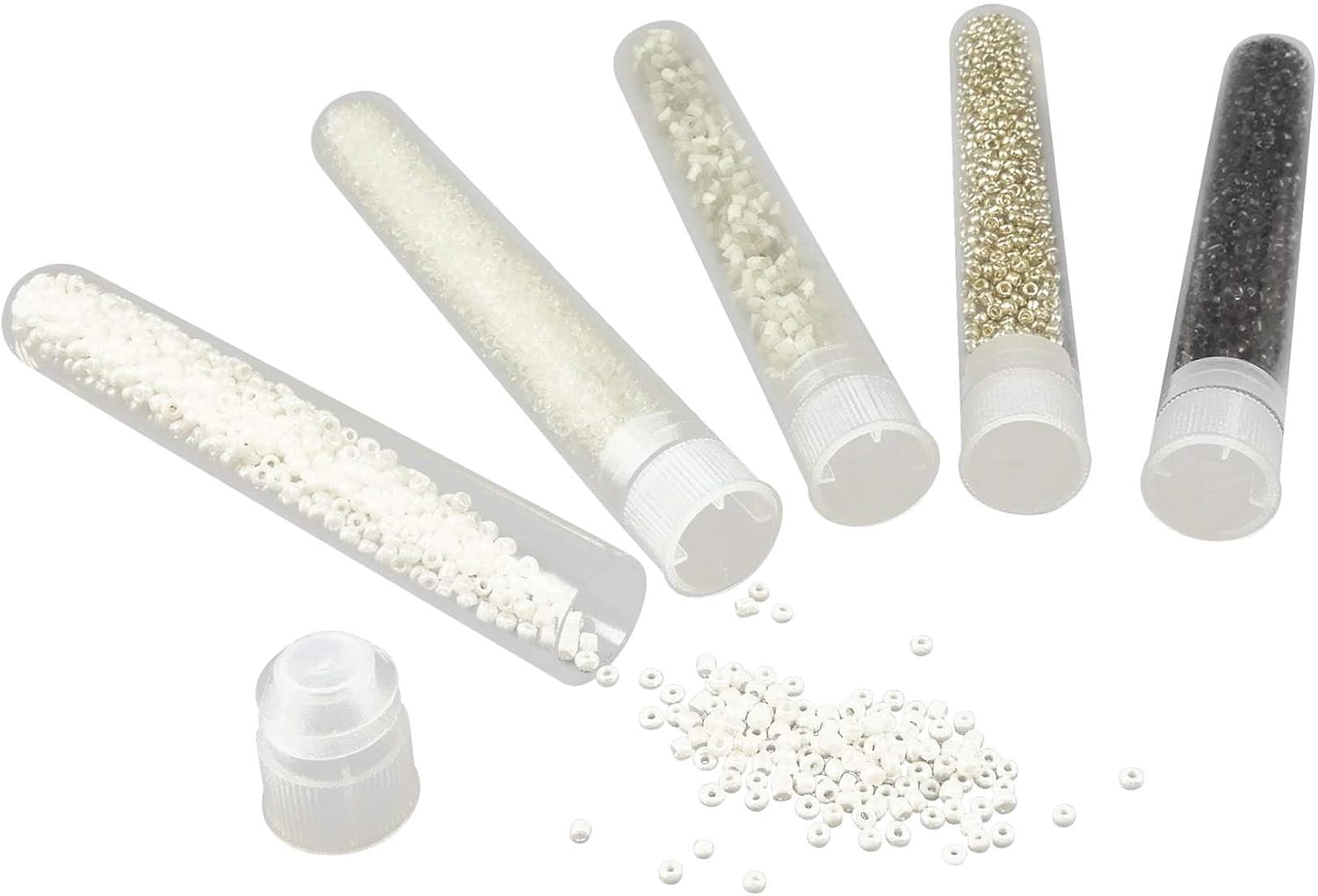 Buki Bead Tubes Silver PE006
