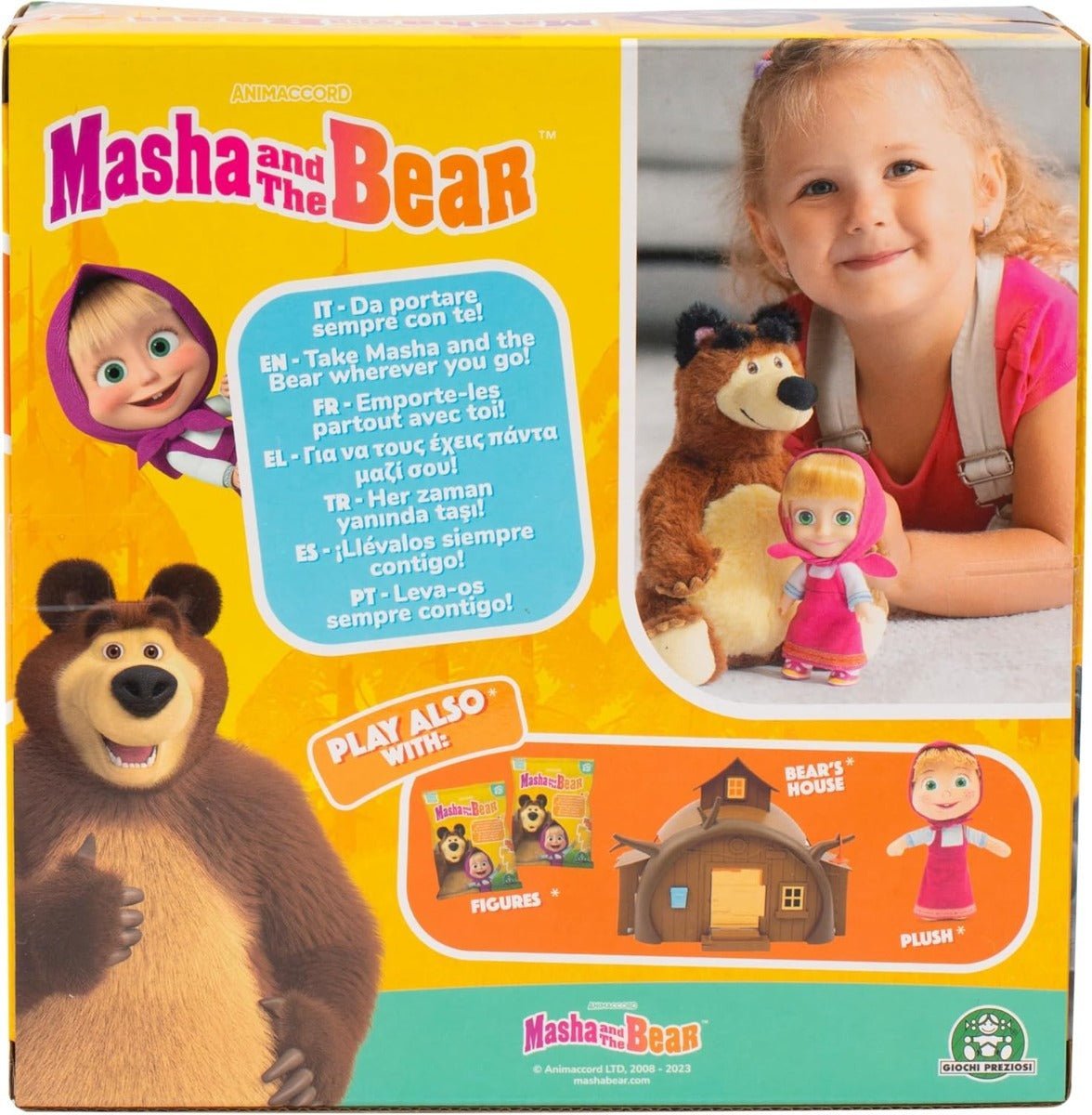 Simba Masha 12cm Doll And Bear 20cm plush 6800021000 - Colorland Toys
