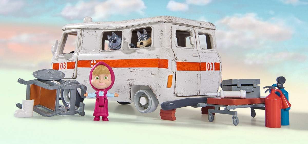 Simba Masha Ambulance Play set 109309863WEB - Colorland Toys