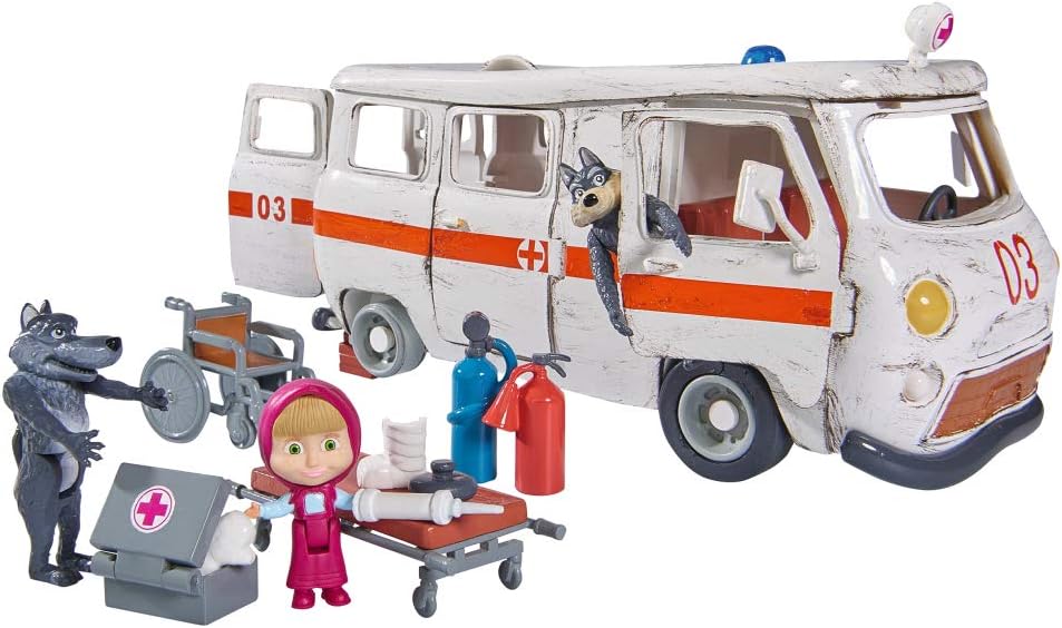Simba Masha Ambulance Play set 109309863WEB - Colorland Toys