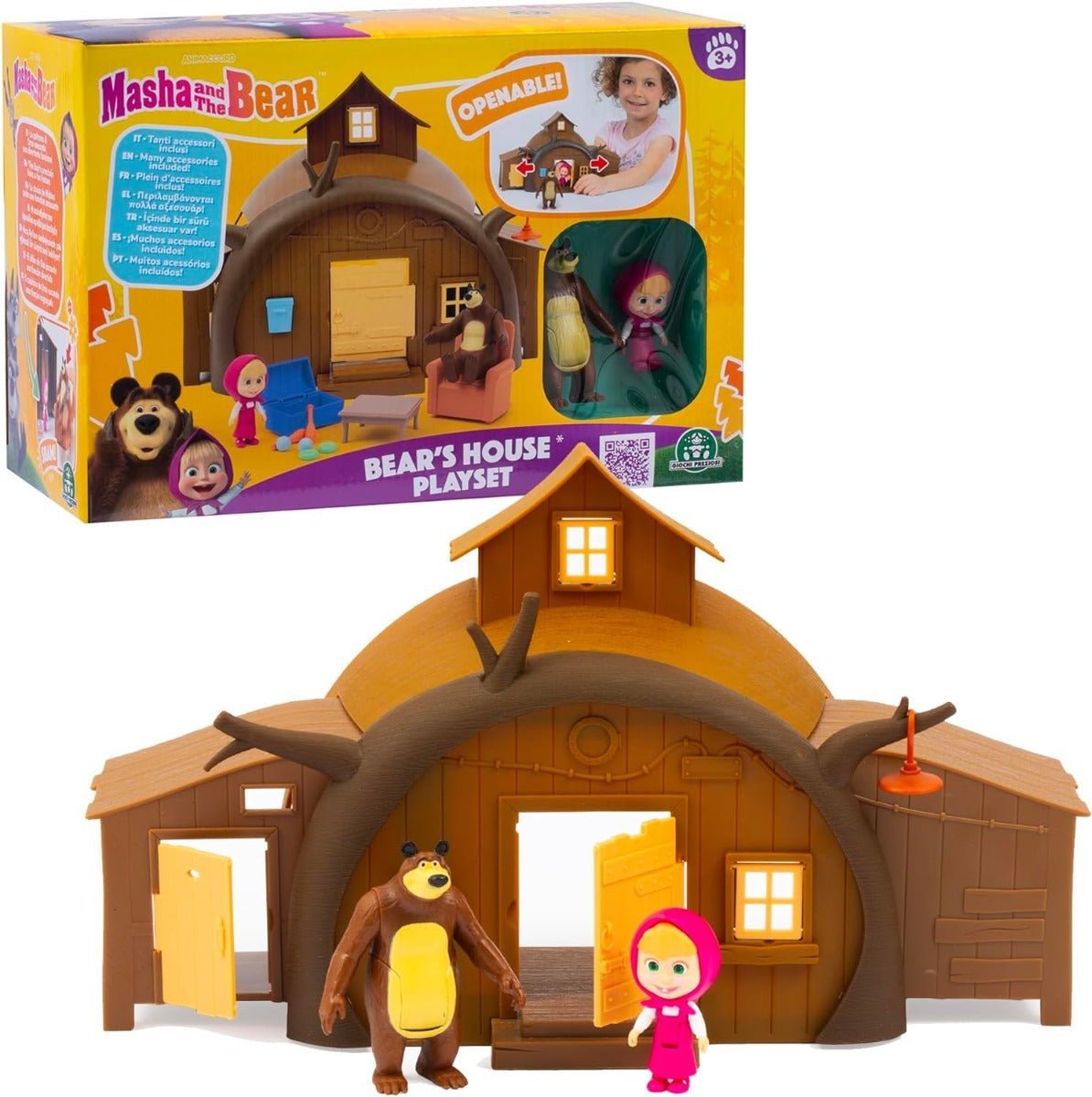Simba Masha and the Bear Bear's House Playset 6800022000 - Colorland Toys