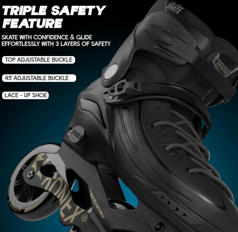 Skate Shoes Size 35 - 38 Black SKATE2023 - M - Colorland Toys