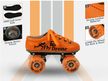 Skate Shoes Size 35-38 Orange SKATE155K-M