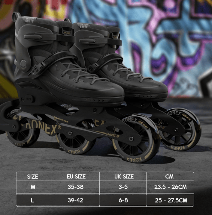 Skate Shoes Size 39 - 42 Black SKATE2023 - L - Colorland Toys