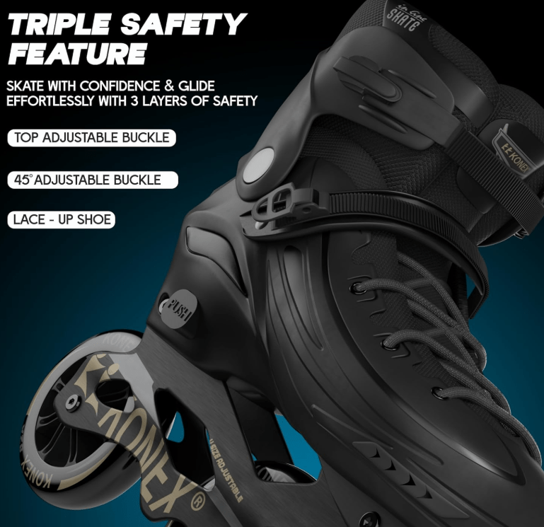 Skate Shoes Size 39 - 42 Black SKATE2023 - L - Colorland Toys