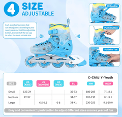 Skate Shoes Size 39 - 42 Blue Large - Colorland Toys