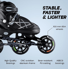 Skate Shoes Size 39 - 42 Gray SKATE155K - L - Colorland Toys