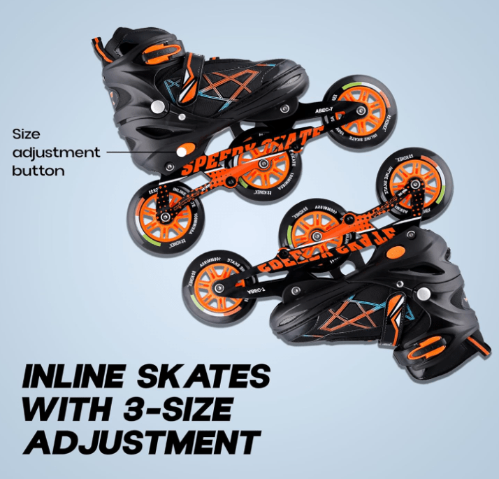 Skate Shoes Size 39 - 42 Orange SKATE155K - L - Colorland Toys