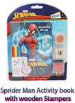 Skoodles Spider-Man Activity Book with Wooden Stampers