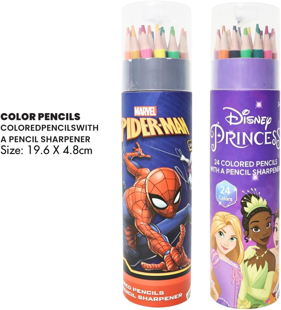 Skoodles Spider-Man Coloured Pencil With Sharpener 24 Pieces — image 1