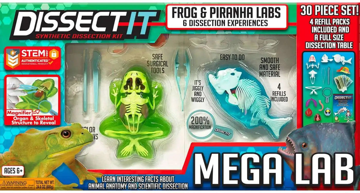 Slimy Lab Dissect It Synthetic Dissection Kit - Piranha And Frog 38084 - Colorland Toys