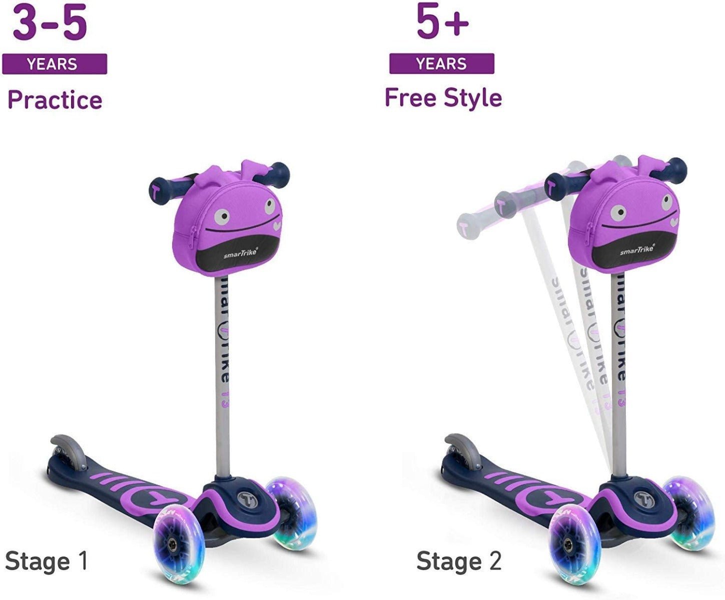 SmarTrike T - Scooter T3 Purple 2000501 - Colorland Toys