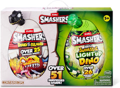 Smashers Mega Dino Combo 2 - Pack [Dino Island + Jurassic Light Up Dino Egg] ZUR - 74148 - Colorland Toys