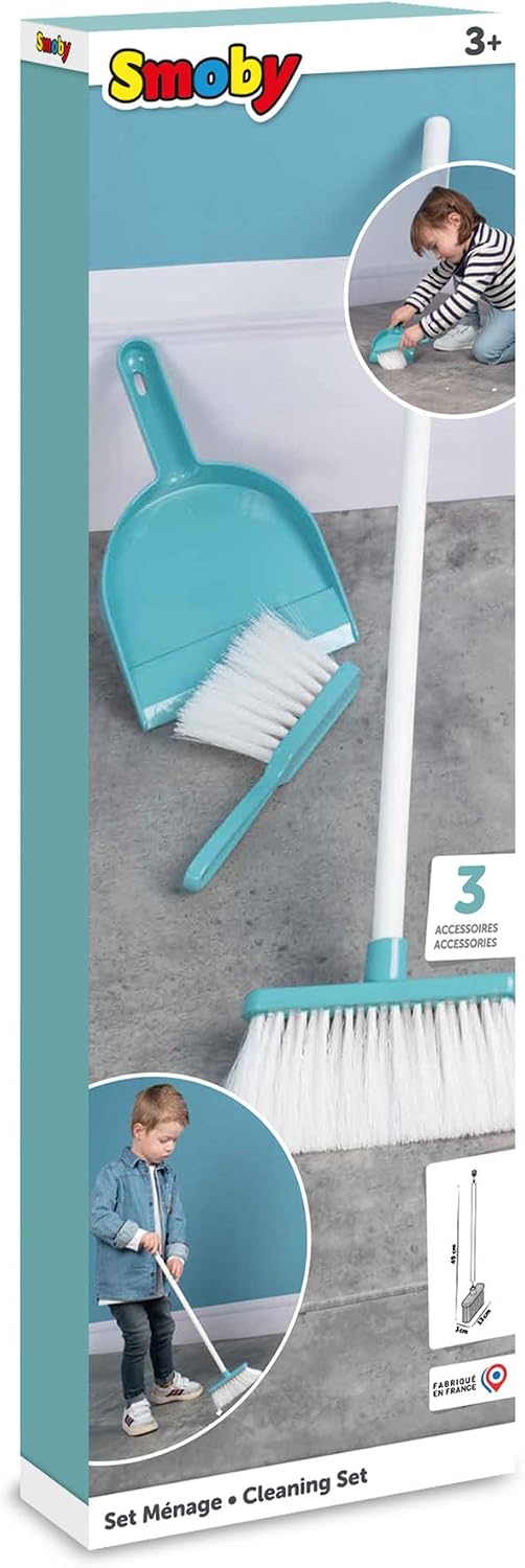 Smoby Cleaning Set for Kids with Shovel, Hand Brush & Large Broom — image 6