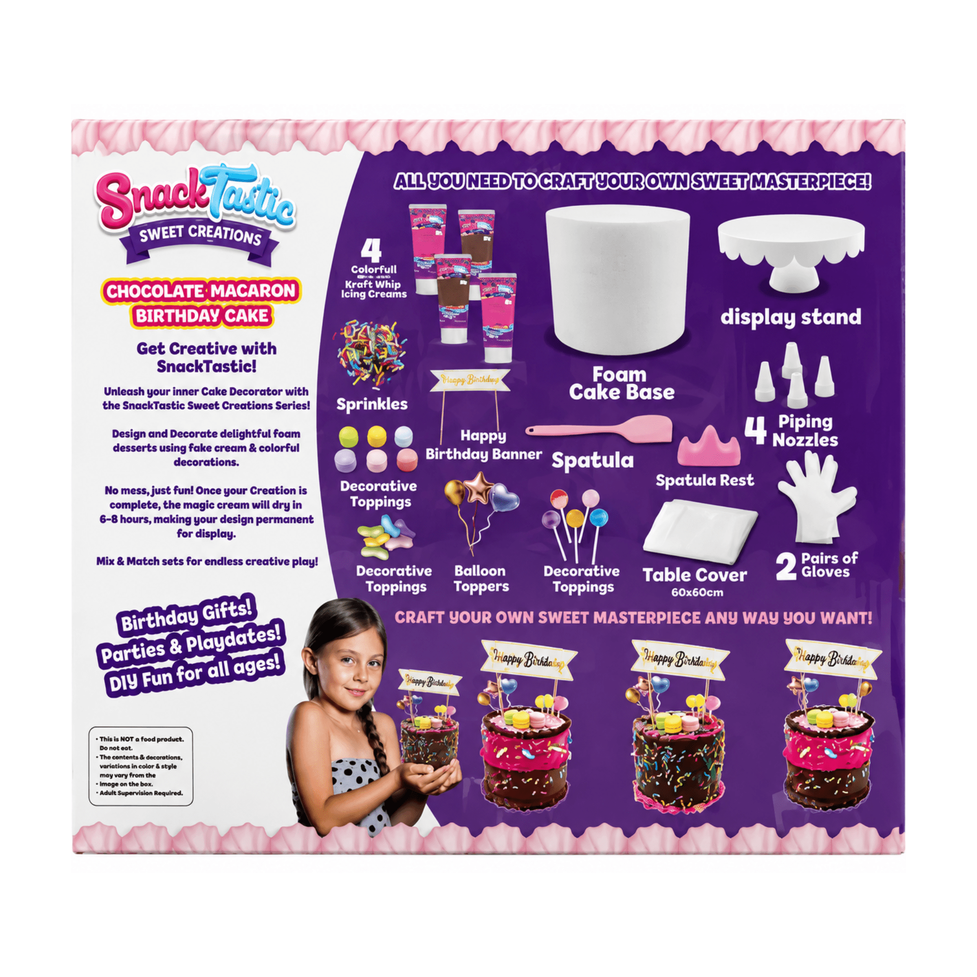 Snack Tastic Chocolate Macaron Birthday Cake Creative Kit 2412012 - Colorland Toys