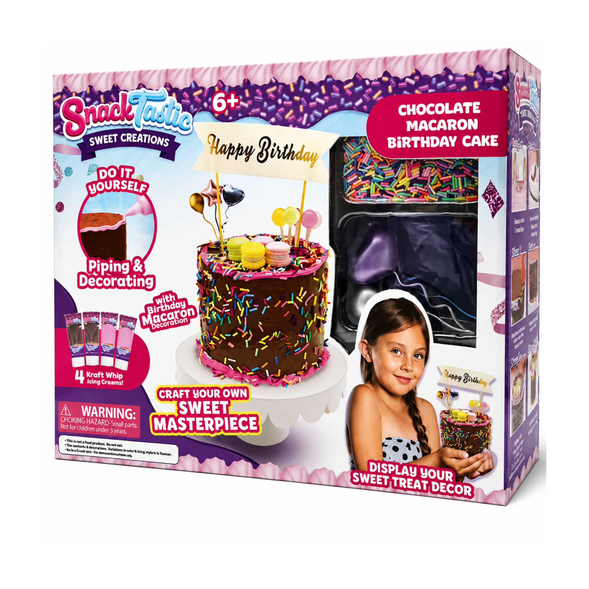 Snack Tastic Chocolate Macaron Birthday Cake Creative Kit 2412012 - Colorland Toys