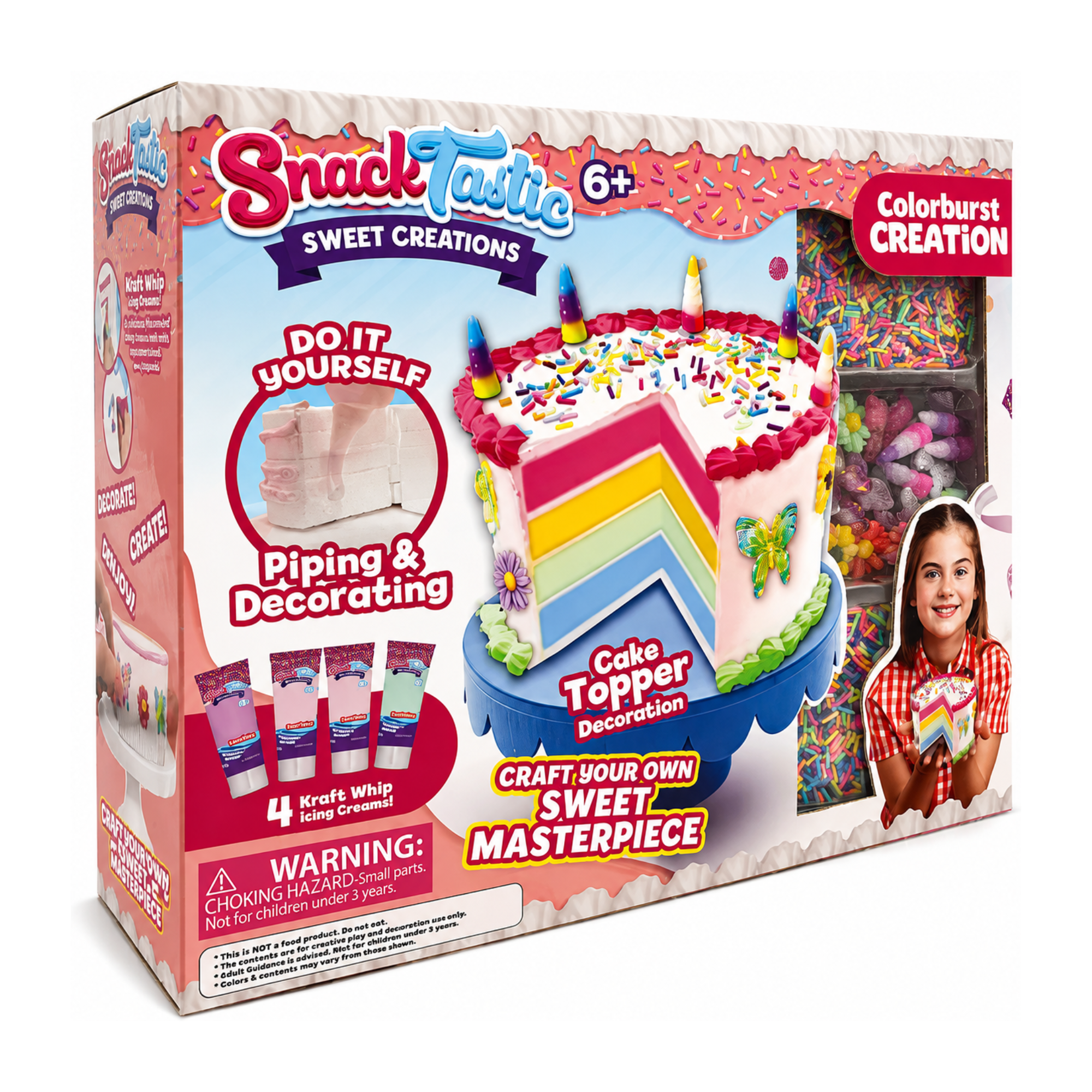 Snack Tastic Colorbust Creations Rainbow Cake Kit 2412011 - Colorland Toys