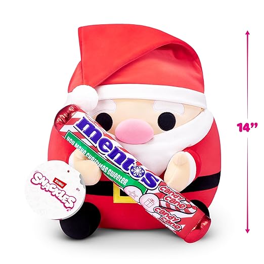 Snackles Christmas Santa Claus And Mentos Plush 14 Inches — image 3