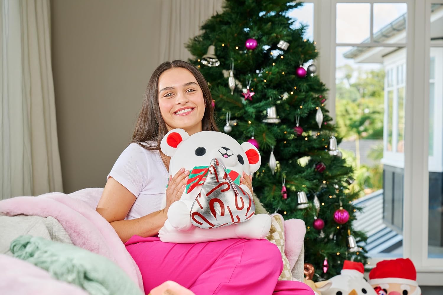 Snackles Christmas Snowman And Chupa Chup Plush 14 Inches - Colorland Toys