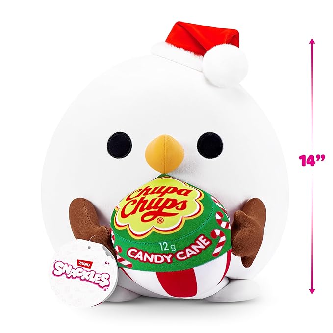 Snackles Christmas Snowman And Chupa Chup Plush 14 Inches - Colorland Toys
