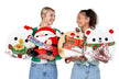 Snackles Christmas Snowman And Chupa Chup Plush 14 Inches