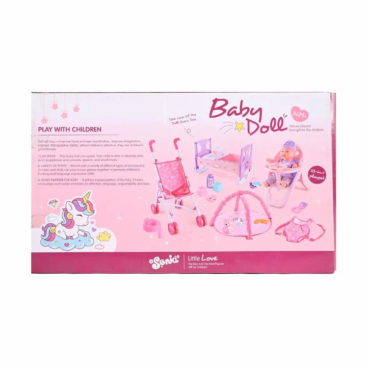 Sonia Baby Doll With Stroller 23 - In - 1 Playset 12 - Inch SO - 6917 - Colorland Toys