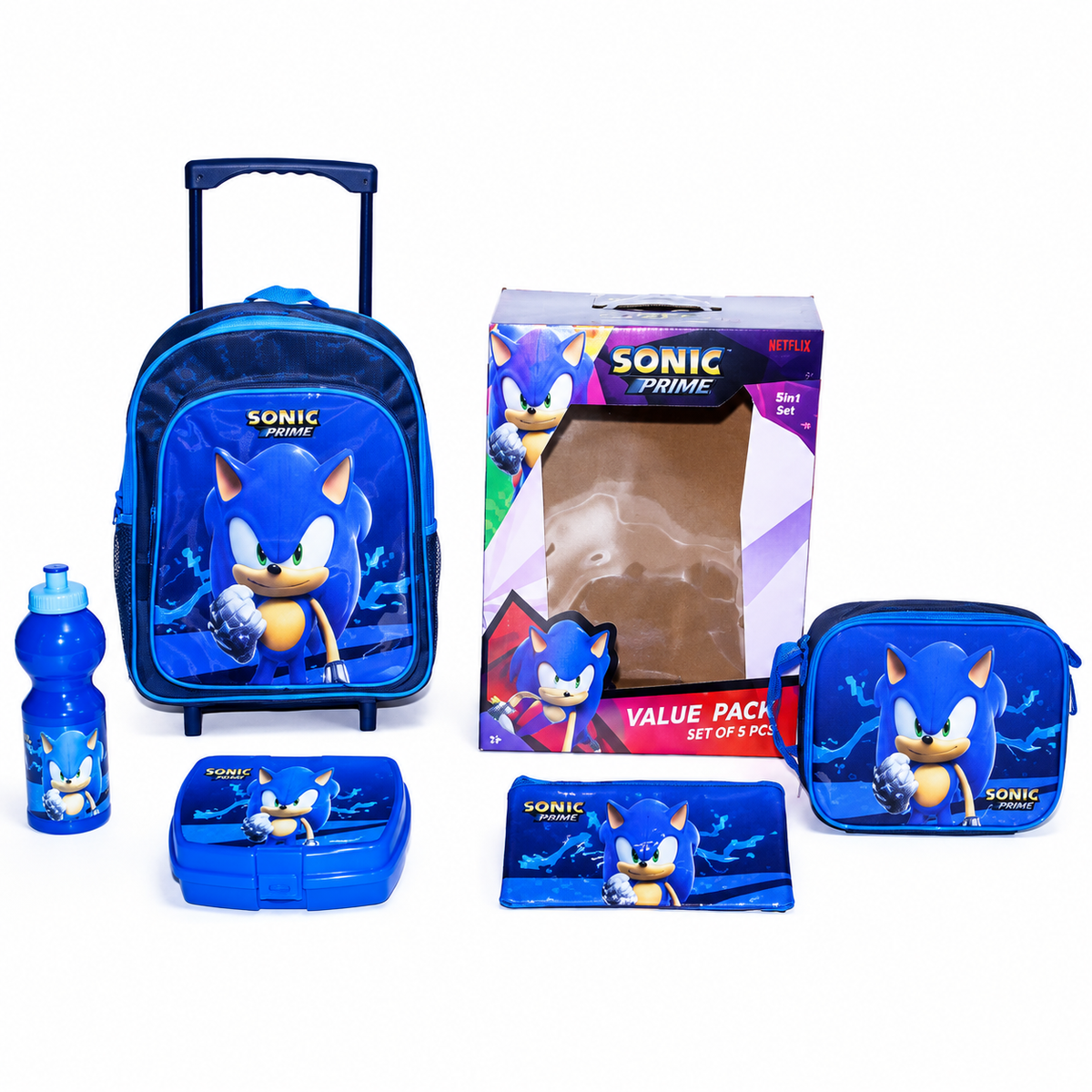 Sonic 5 In 1 Trolley Bag 14-Inch FKVPT14-409 - Colorland Toys