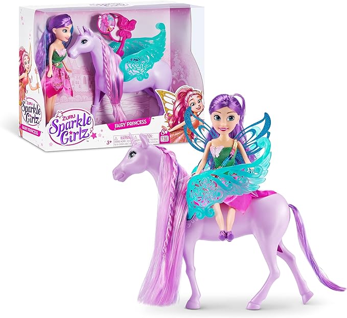 Sparkle Girlz Fairy Princess with Unicorn Playset 100413 - Colorland Toys
