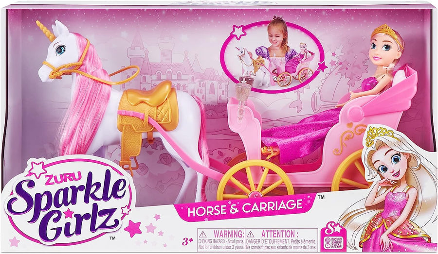 Sparkle Girlz Princess Doll with Horse & Carriage 10068